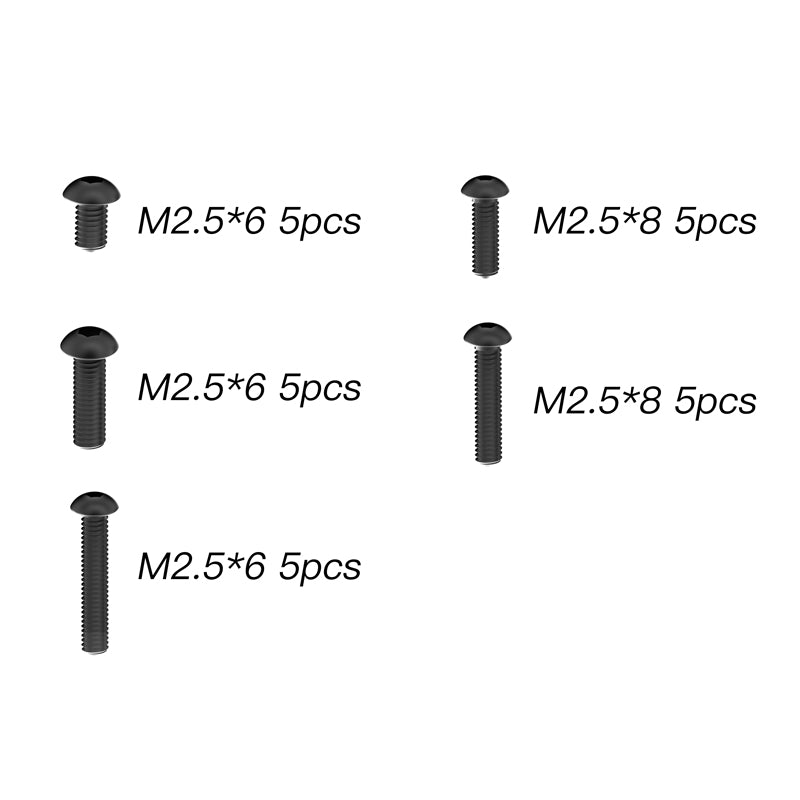 Head Hex Screw, M2.5 (6mm &amp; 8mm &amp; 10mm &amp; 12mm &amp; 16mm) For RZ001 and XTS-F10