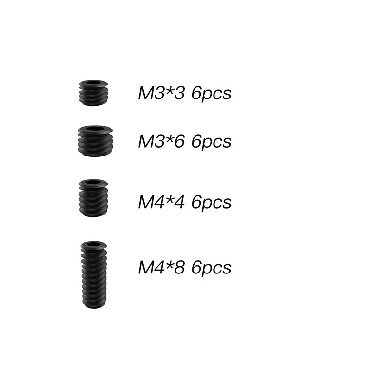 Set Screw, M3*3 &amp; M3*6 &amp; M4*4 &amp; M4*8 For RZ001 and XTS-F10