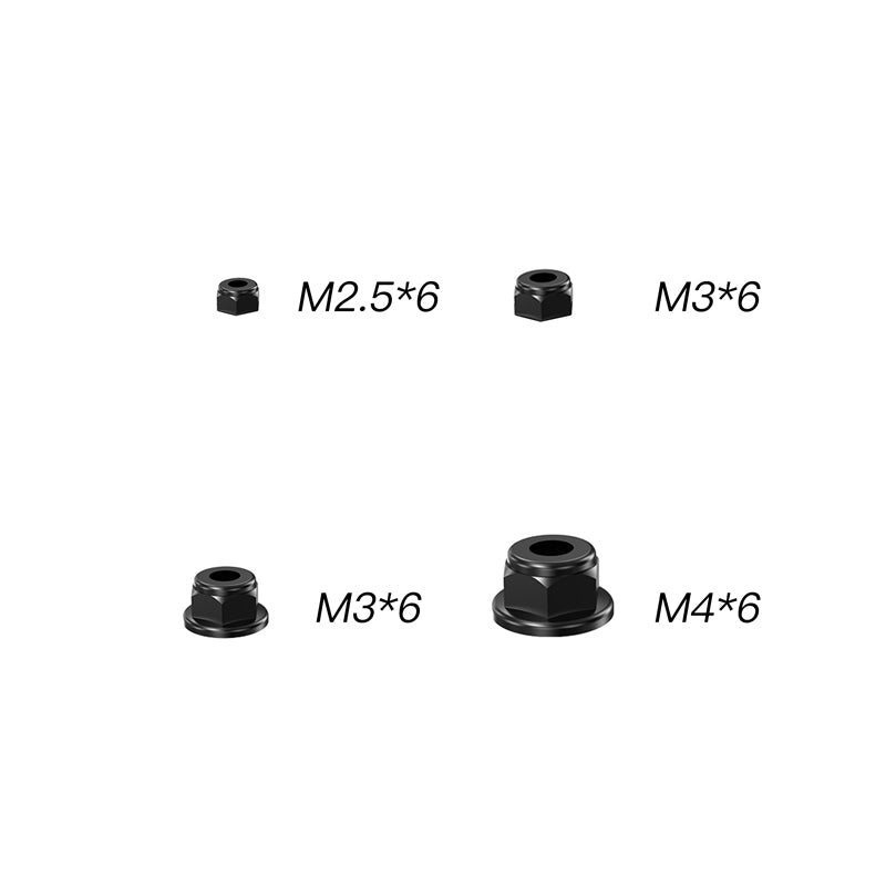 Nylon Lock Nut, M2.5 M3 &amp; Flange Lock Nut M3 M4 For RZ001 and XTS-F10