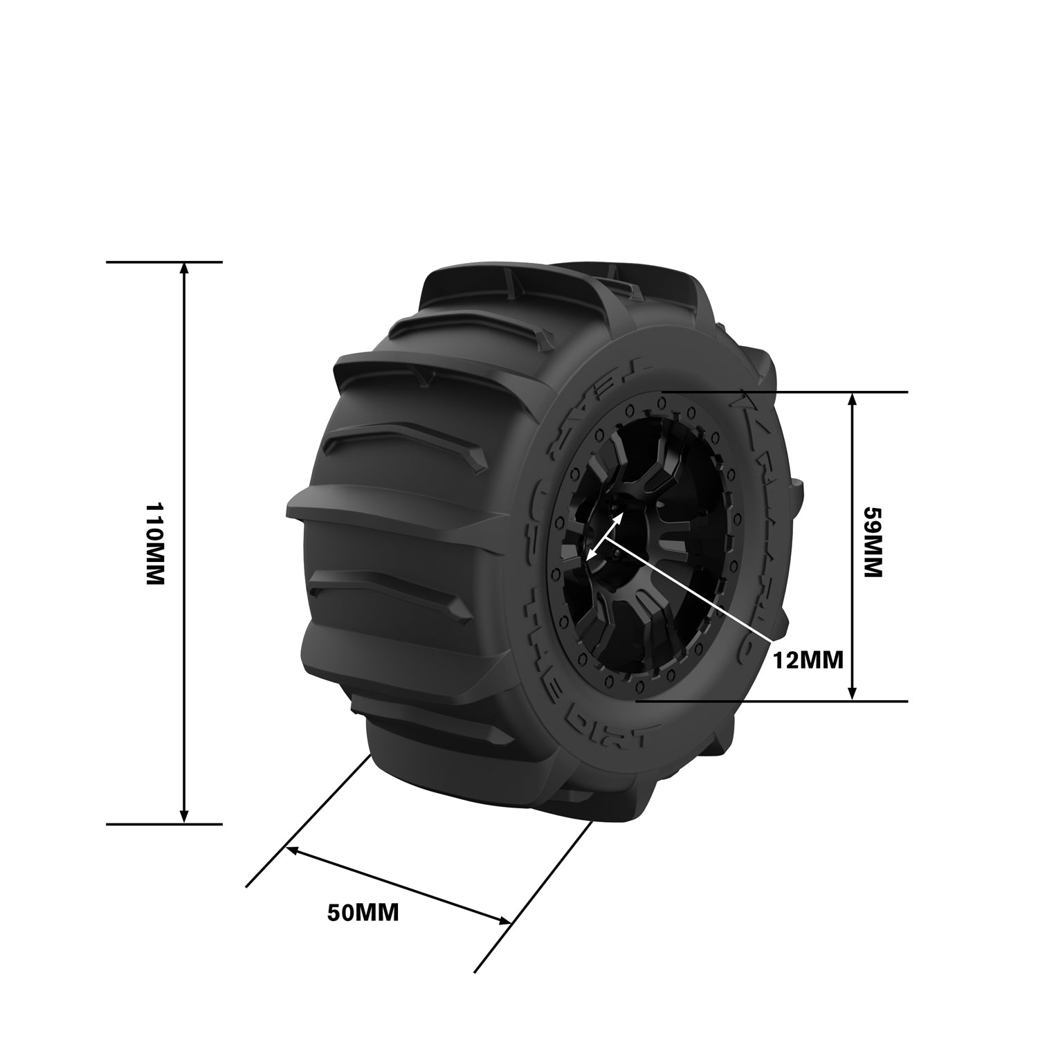 RC Paddle Tires For RZ001