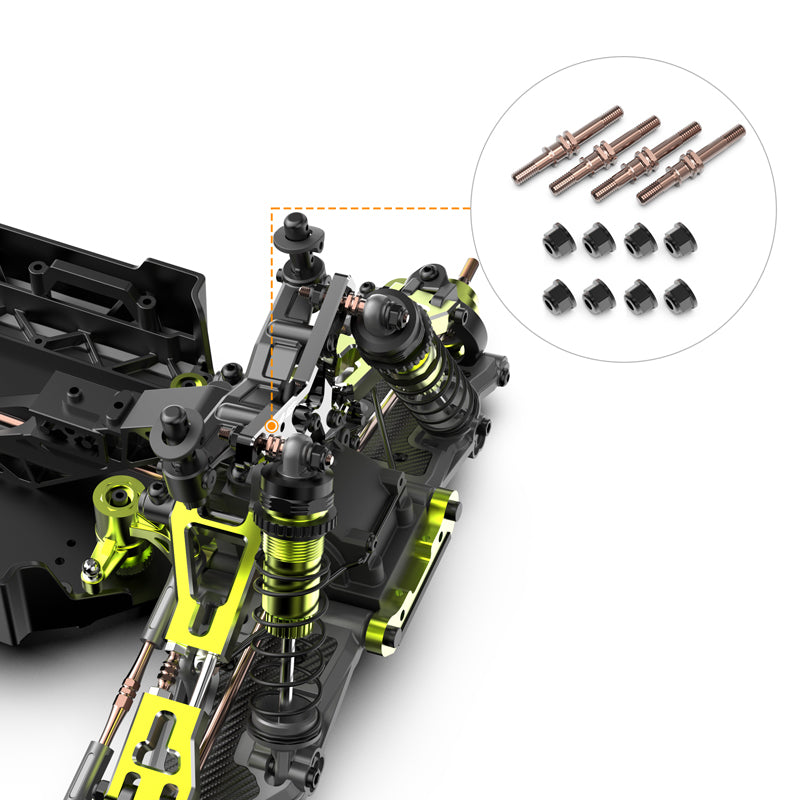 Rlaarlo RC Car S2 Alloy Steel Front &amp; Rear Shock Stand For RZ001