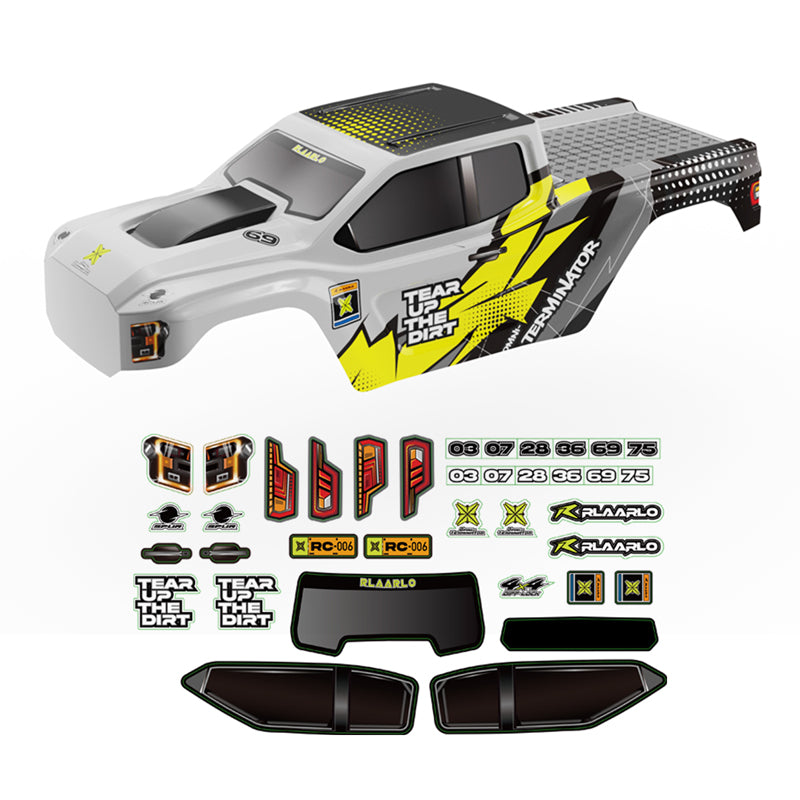 Rlaarlo RC Car Car Body, PC, Yellow + Silver For RZ001