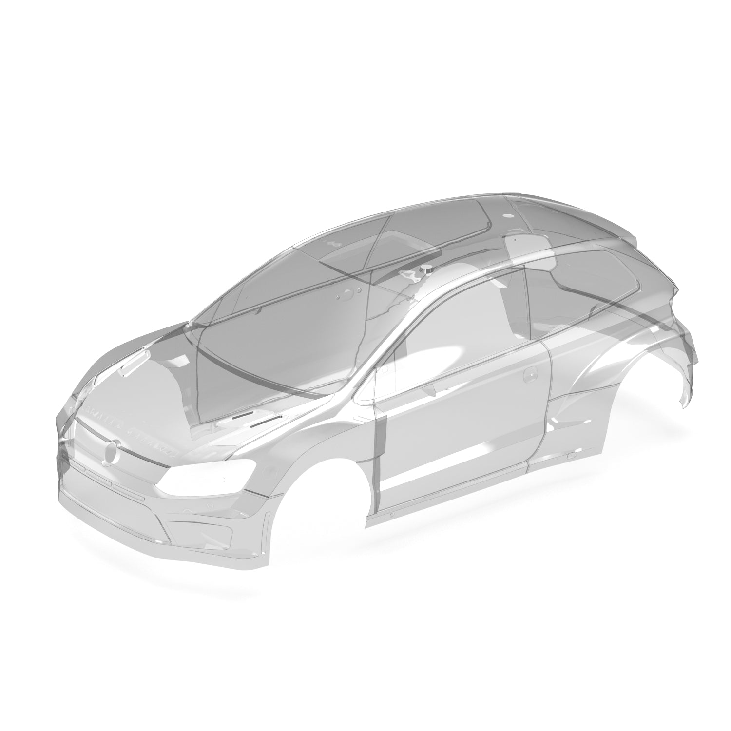 Rlaarlo RC Car Transparent Car Body For XTS-P12 RC Rally Car