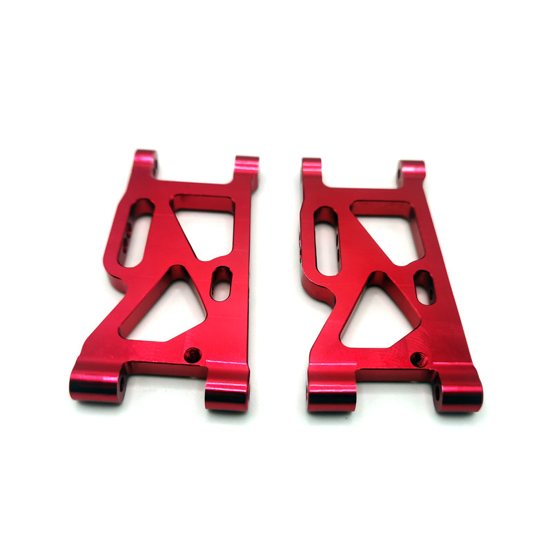 Rlaarlo RC Car Aluminum Alloy Front/Rear Swing Arm Set，For 1/14 and 1/12  Buggy and Truggy Front Red