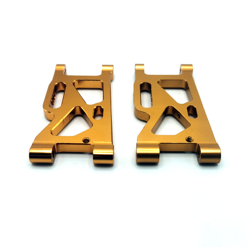 Rlaarlo RC Car Aluminum Alloy Front/Rear Swing Arm Set，For 1/14 and 1/12  Buggy and Truggy Front Gold