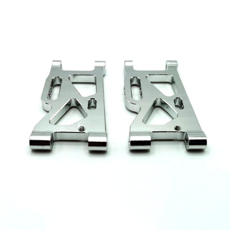 Rlaarlo RC Car Aluminum Alloy Front/Rear Swing Arm Set，For 1/14 and 1/12  Buggy and Truggy Front Silver
