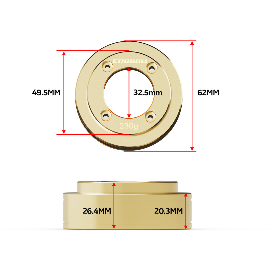 Heavy Weight Brass Outer Portal Drive Housin for MK-07