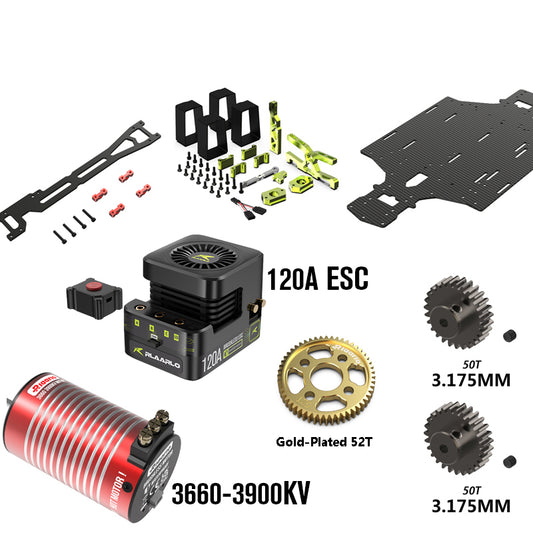 Dual Motor Conversion Parts Kit For 1/10th Scale On-Road Cars