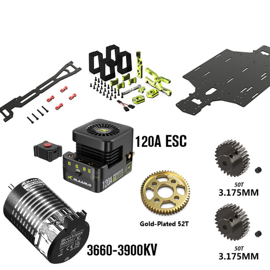 Dual Motor Conversion Parts Kit For 1/10th Scale On-Road Cars