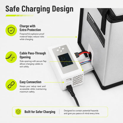 Lipo Battery Bag Fireproof for Charge &amp; Storage(14.17 * 7.87 * 9.84in)