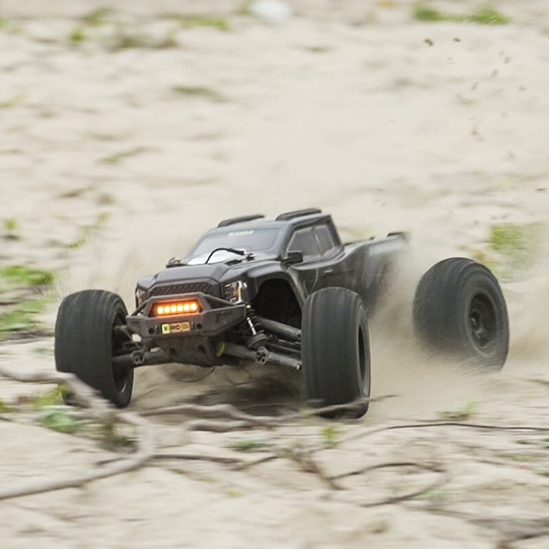 Rlaarlo RC Car Rlaarlo Omni-Terminator Carbon Fiber MINI 1:10 Scale RTR Brushless Monster Truck, RZ001B-C