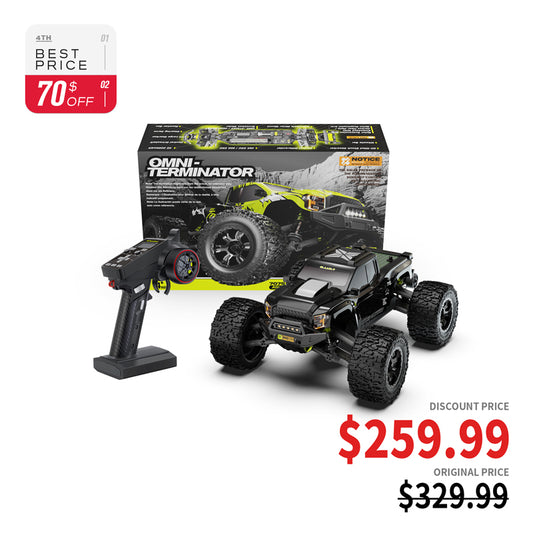 Rlaarlo Carbon Fiber MINI 1:10 Scale RTR Brushless Monster Truck, RZ001B-C