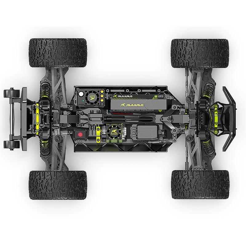 Rlaarlo RC Car Rlaarlo Omni-Terminator Metal MINI 1:10 Scale RTR Brushless Monster Truck, RZ001G-A