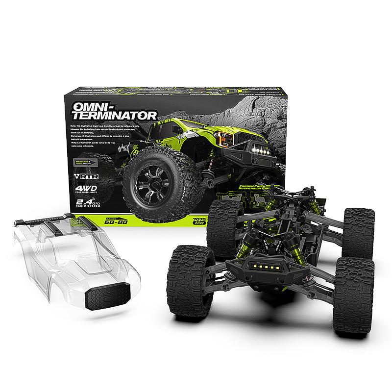 Rlaarlo RC Car Rlaarlo Omni-Terminator Carbon Fiber Monster Truck Roller(Without electric parts)