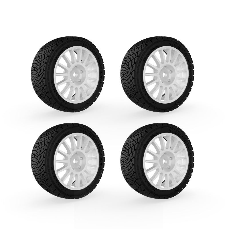 Rlaarlo RC Car Assembled Wheel Set For XTS-F10 RC Rally Car White