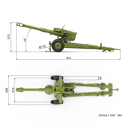 Rlaarlo HongYan 152mm Howitzer Towed Gun Model