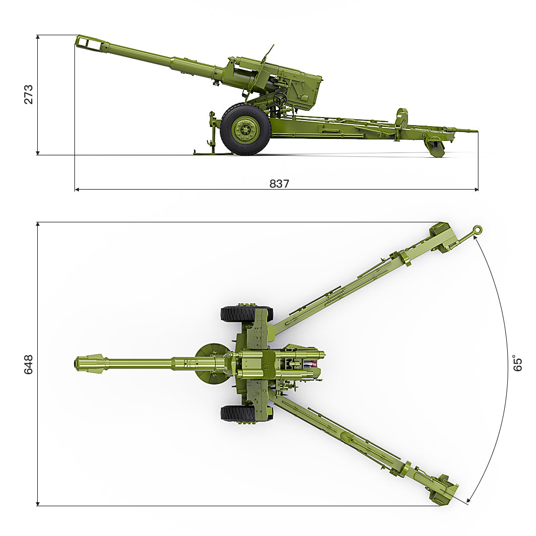 Rlaarlo RC Car Rlaarlo HongYan 152mm Howitzer Towed Gun Model
