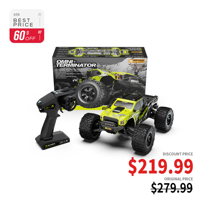 Rlaarlo Metal MINI 1:10 Scale RTR Brushless Monster Truck, RZ001G-A
