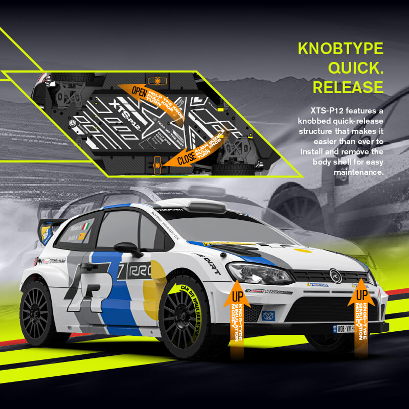 Rlaarlo Metal Brushless 4WD RTR Rally Car XTS-P12