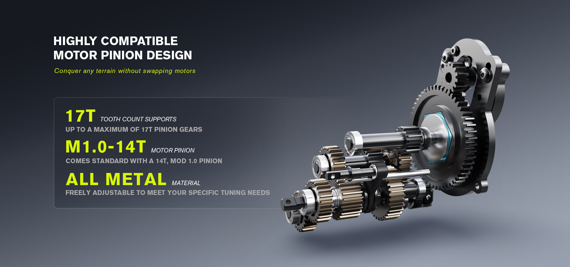 Rlaarlo_Mercedes-Benz_Unimog_U4000 Highly Compatible Pinion Gear Design