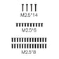 Flat Screw M2.5*14 M2.5*8 M2.5*6 Spare Part for RC Car ROG14 and X12S