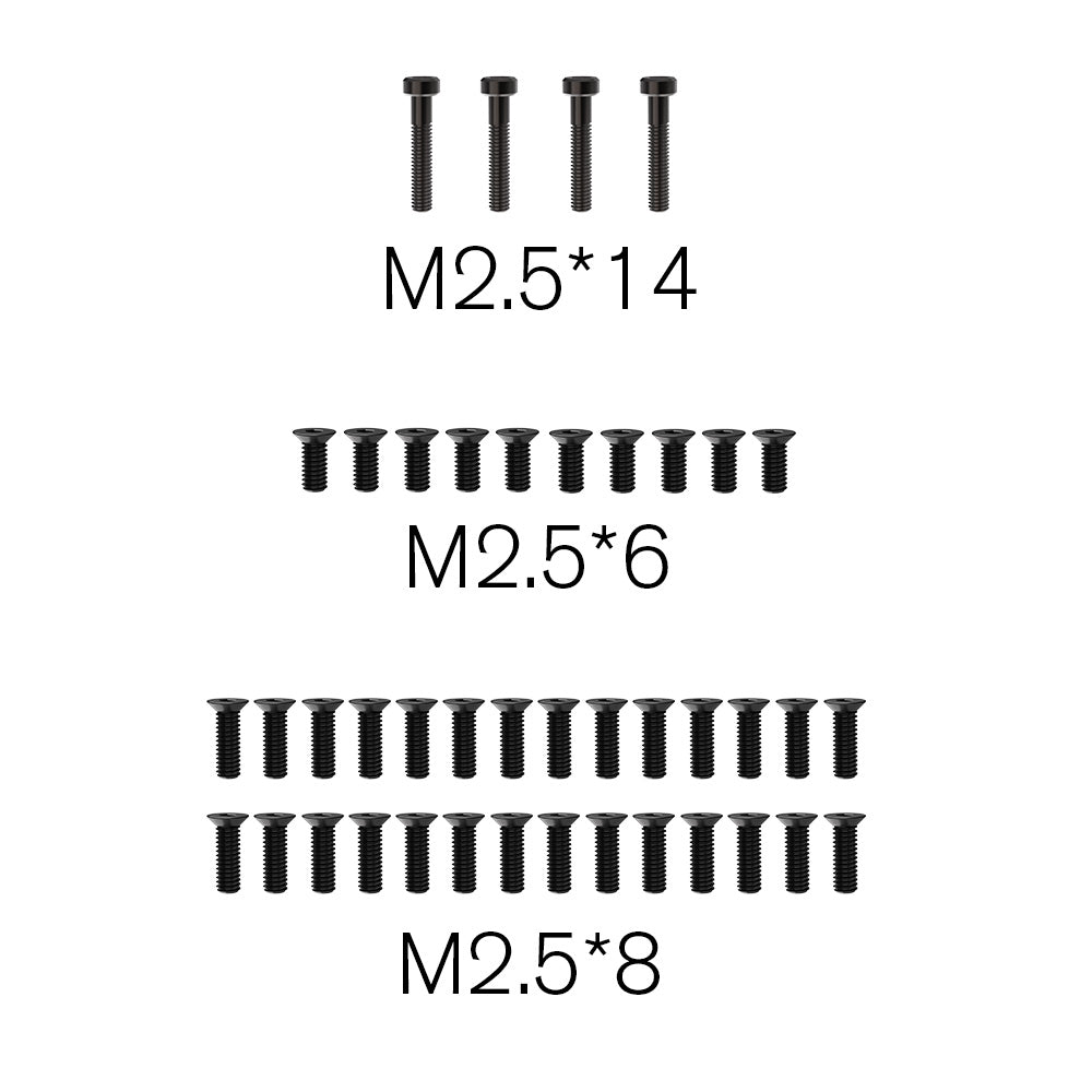 Flat Screw M2.5*14 M2.5*8 M2.5*6 Spare Part for RC Car ROG14 and X12S