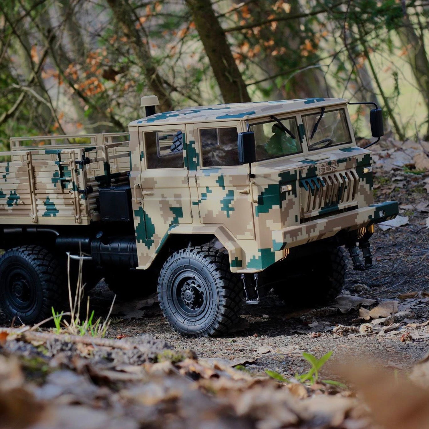 Rlaarlo RC Car Rlaarlo 1/10 Scale RTR 6X6 Brushless RC Military Trucks HongYan HY6