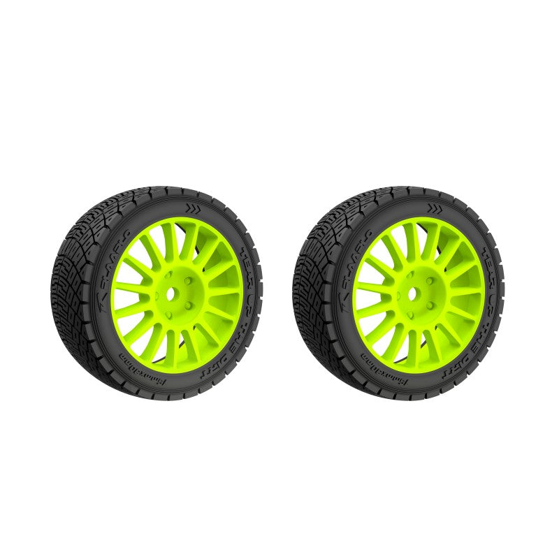Rlaarlo RC Car Green Assembled Wheel Set For XTS-F10 RC Rally Car
