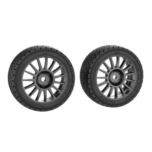 Black Assembled Wheel Set For XTS-F10 RC Rally Car