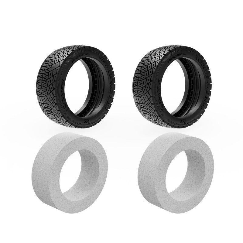 Tyre &amp; Foam Set For XTS-F10 RC Rally Car