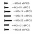 M3 Flat Head Hex Screw Set for DSK Buggy