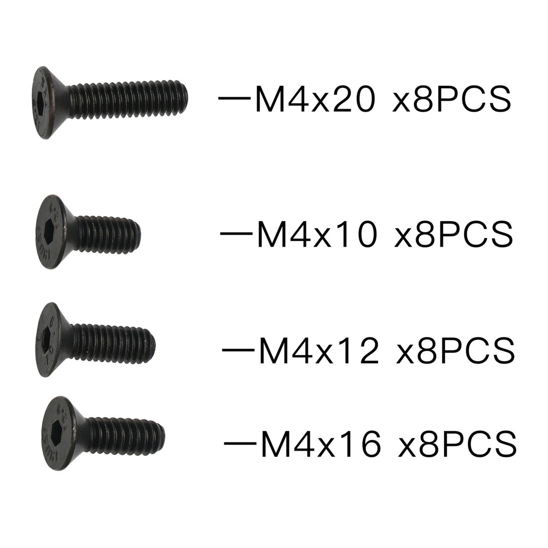 M4 Flat Head Hex Screw Set for DSK Buggy