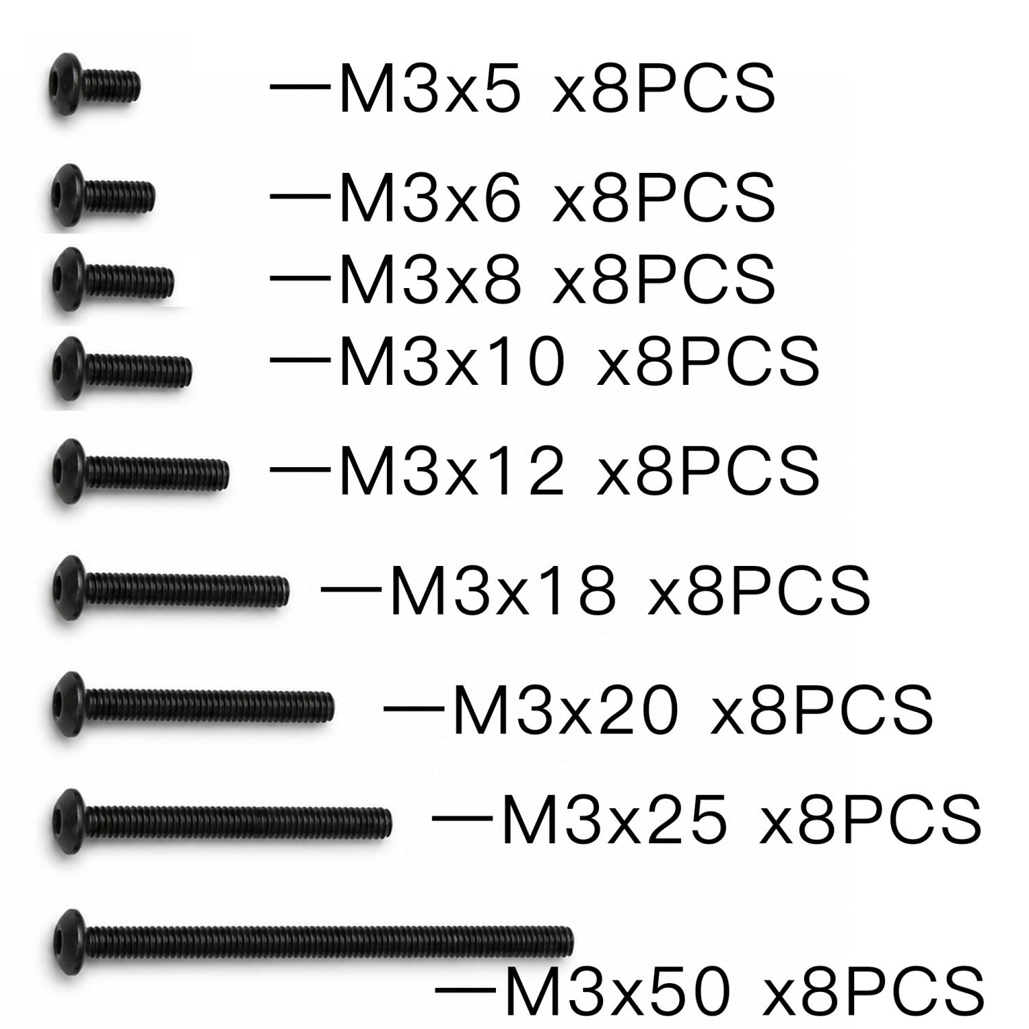 M3 Round Head Screw Set for DSK Buggy