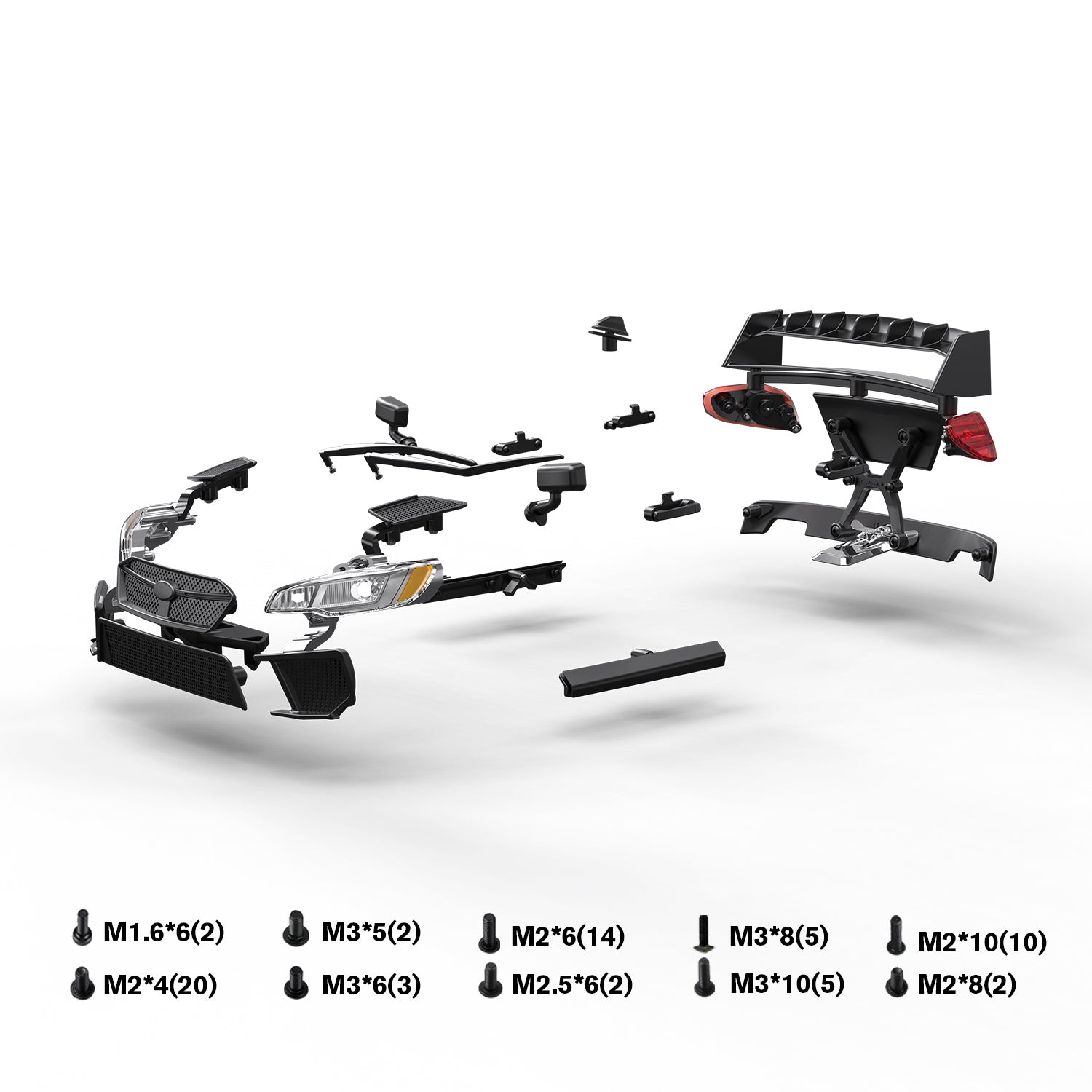 Car Body Simulation Part KIT For XTS-S10 RC Rally Car
