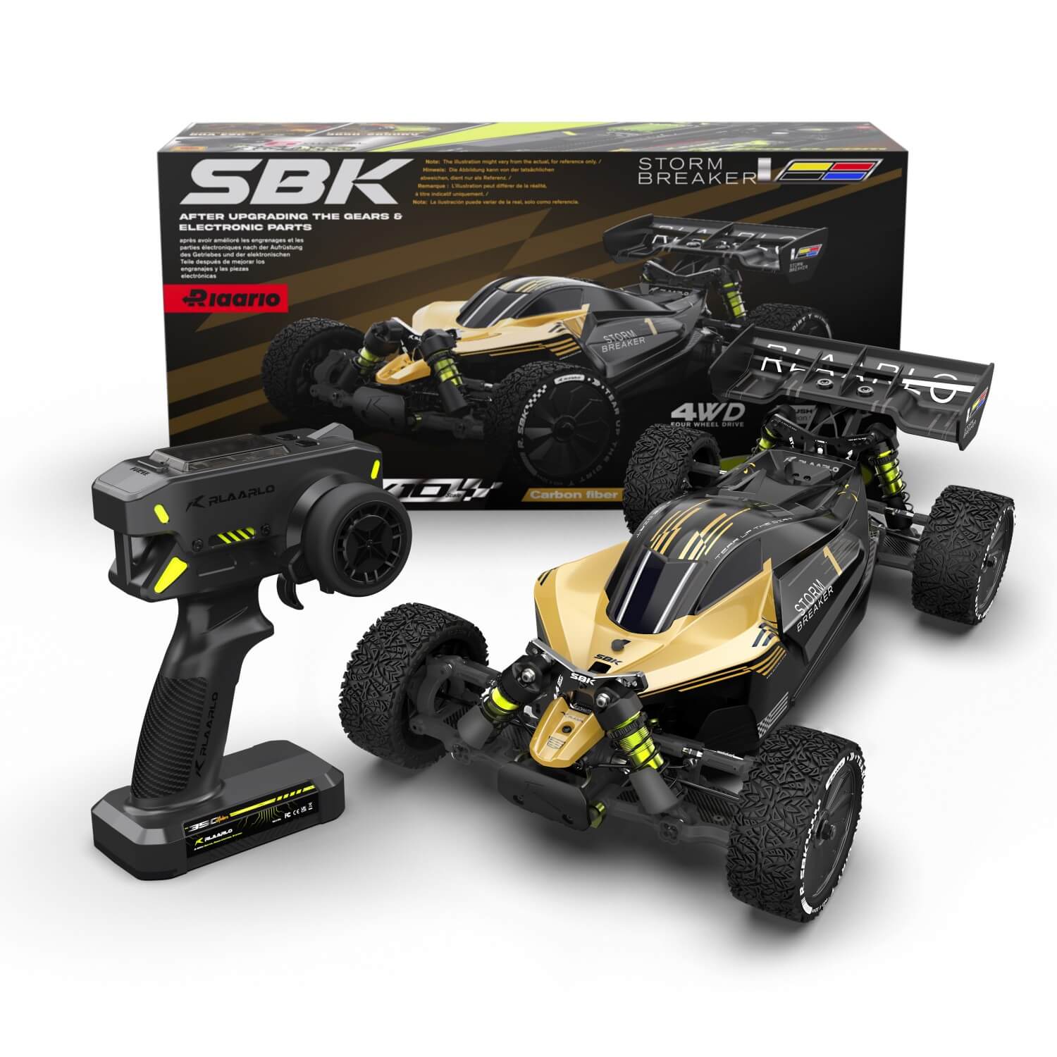 Rlaarlo RC Car Rlaarlo Storm Breaker 1/10 Carbon Fiber Brushless RTR 4WD Buggy | SBK10
