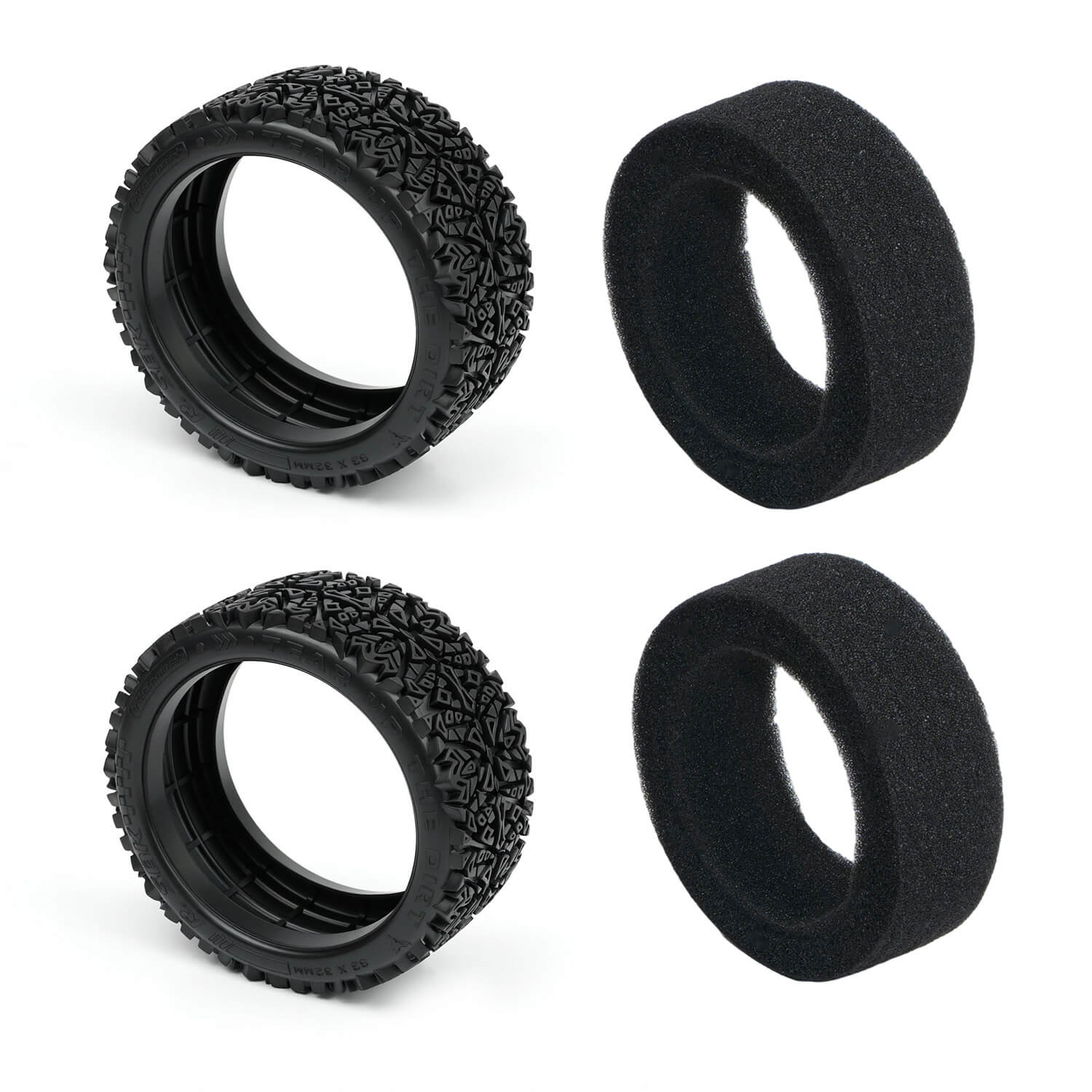 Rlaarlo RC Car Tyre &amp; Foam Set For SBK10 RC Buggy Front