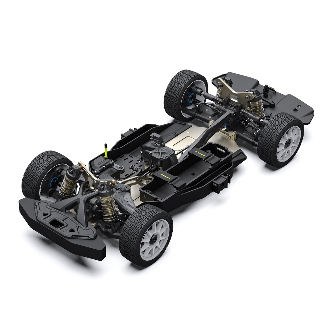 Rlaarlo RC Car 1/7 RC Rally Car SLEVO Chassis Assembly (Without Electric Parts and Car Body)