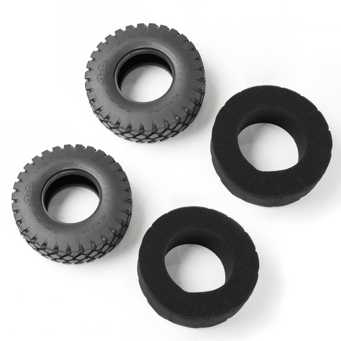 Tire Rubbers (Pair) for Mercedes-Benz Unimog U4000 RC Crawler UM07