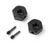 17mm Hex Adaptor (Pair) for Mercedes-Benz Unimog U4000 RC Crawler UM07 - Black
