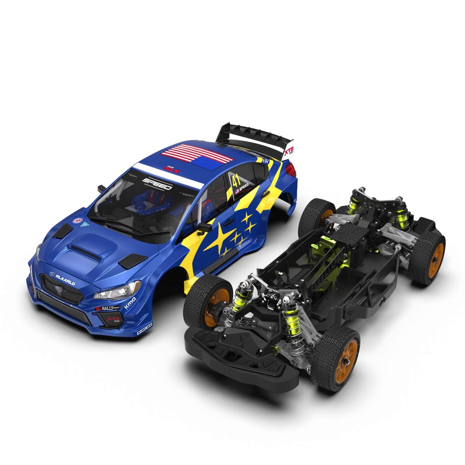 Rlaarlo RC Car Rlaarlo 1/10 Carbon Fiber RC Rally Car XTS-S10 Roller(Without Electric Parts)