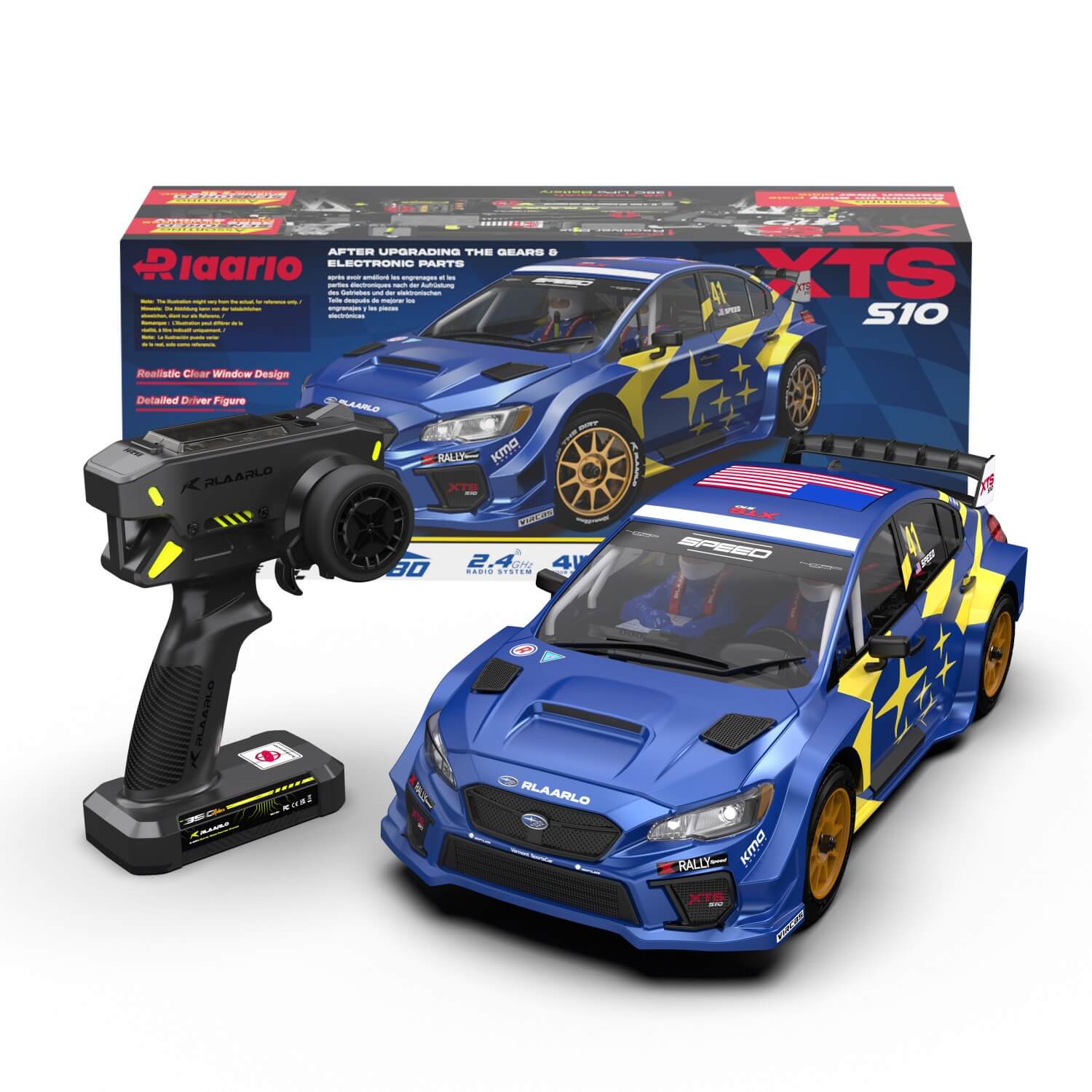 Rlaarlo 1/10 Scale RTR 4WD Carbon Fiber Brushless RC Rally Car | XTS-S10