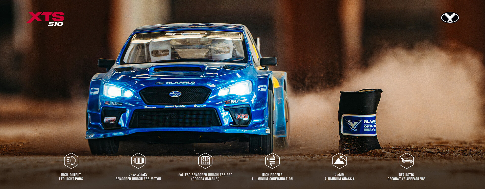 Rlaarlo XTS-s10 | 1/10 Scale 4WD | Brushless RC Rally Car | RTR