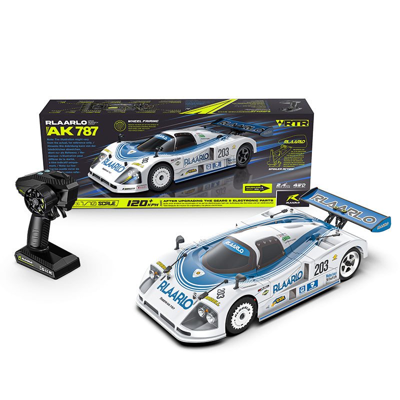 Rlaarlo RC Car Rlaarlo 1/10 Metal Version Brushless RTR On-Road Cars, Supercar,AK-787 Metal Version Blue