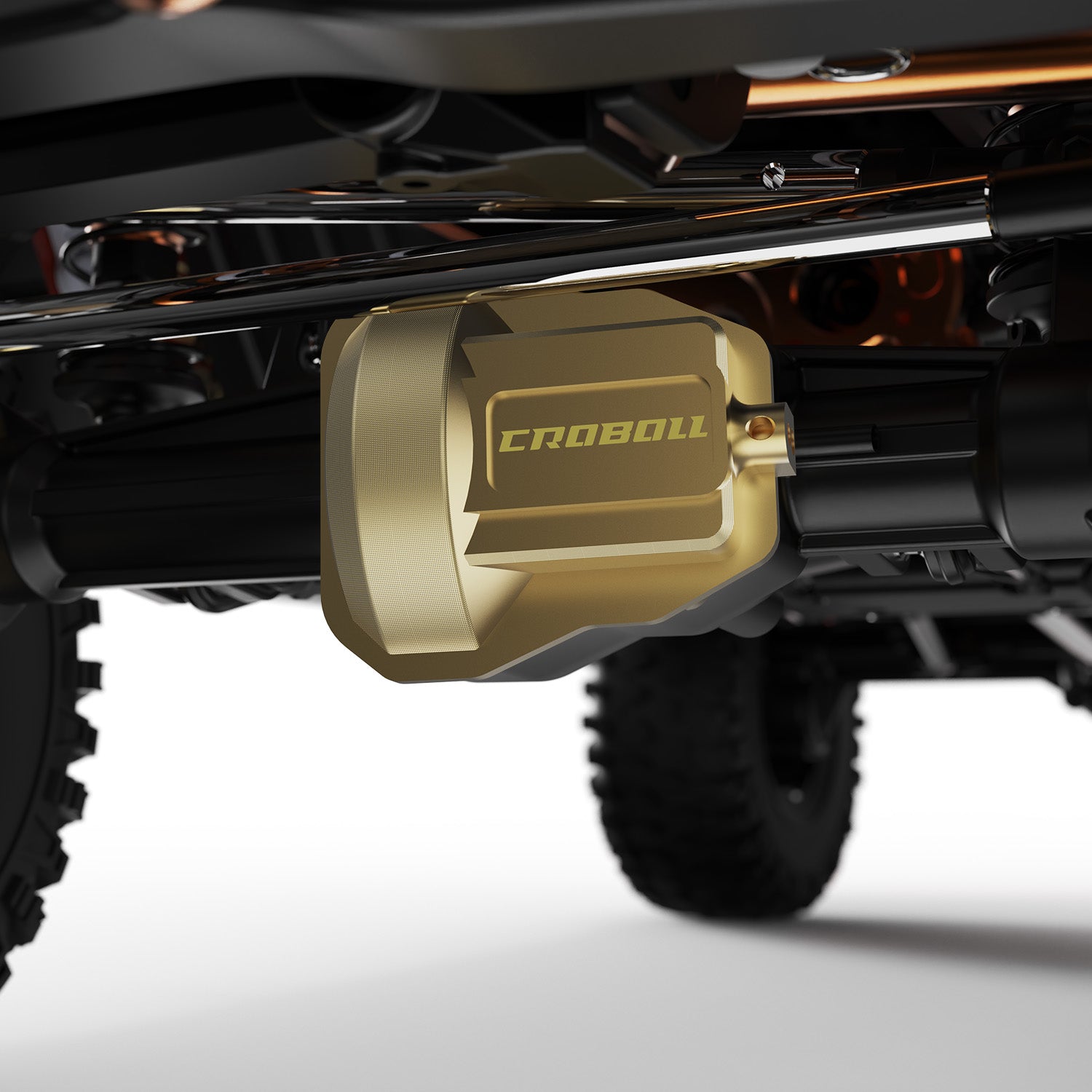 Rlaarlo RC Car Brass Front Rear Axel Diff Covers for 1/7 Crawler