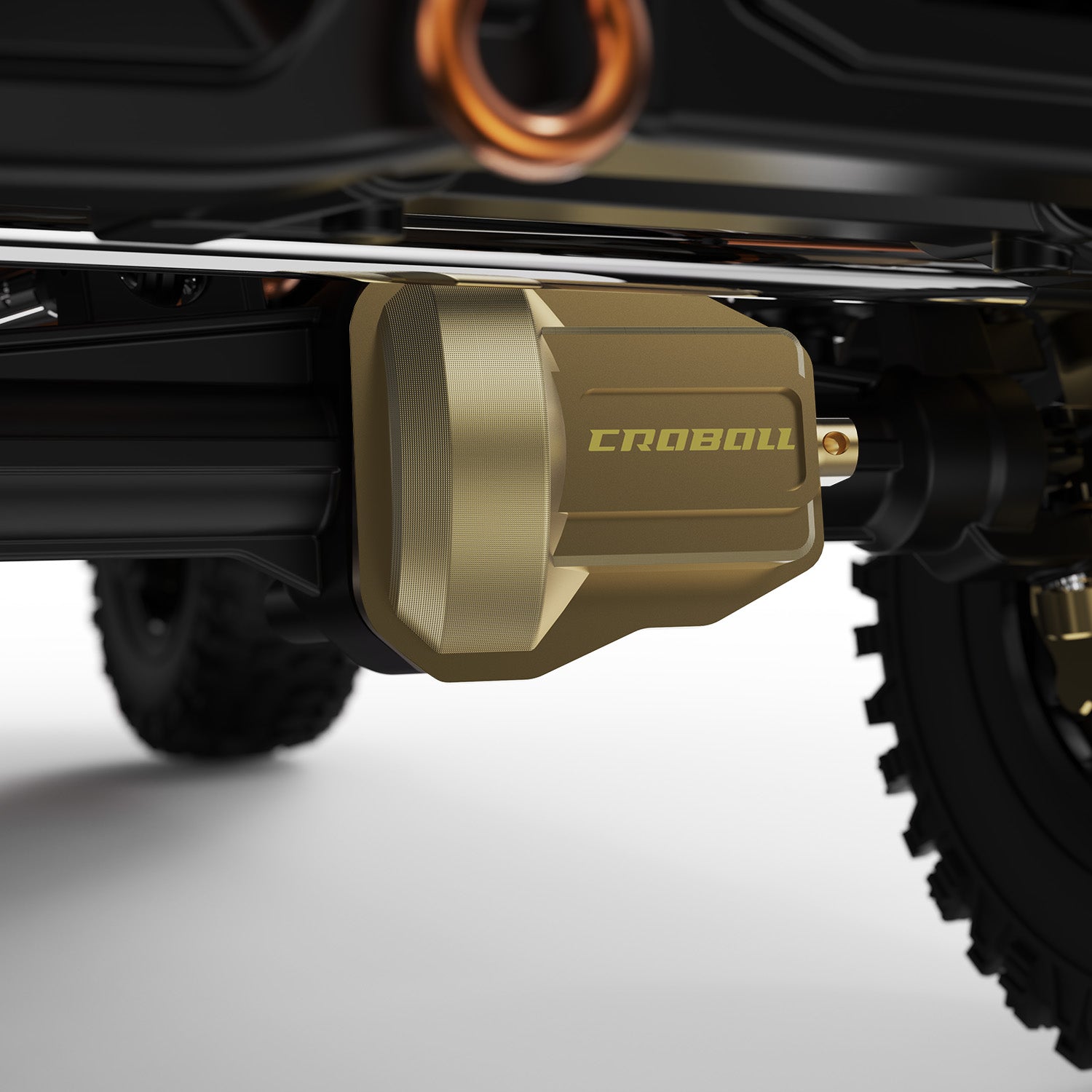 Rlaarlo RC Car Brass Front Rear Axel Diff Covers for 1/7 Crawler