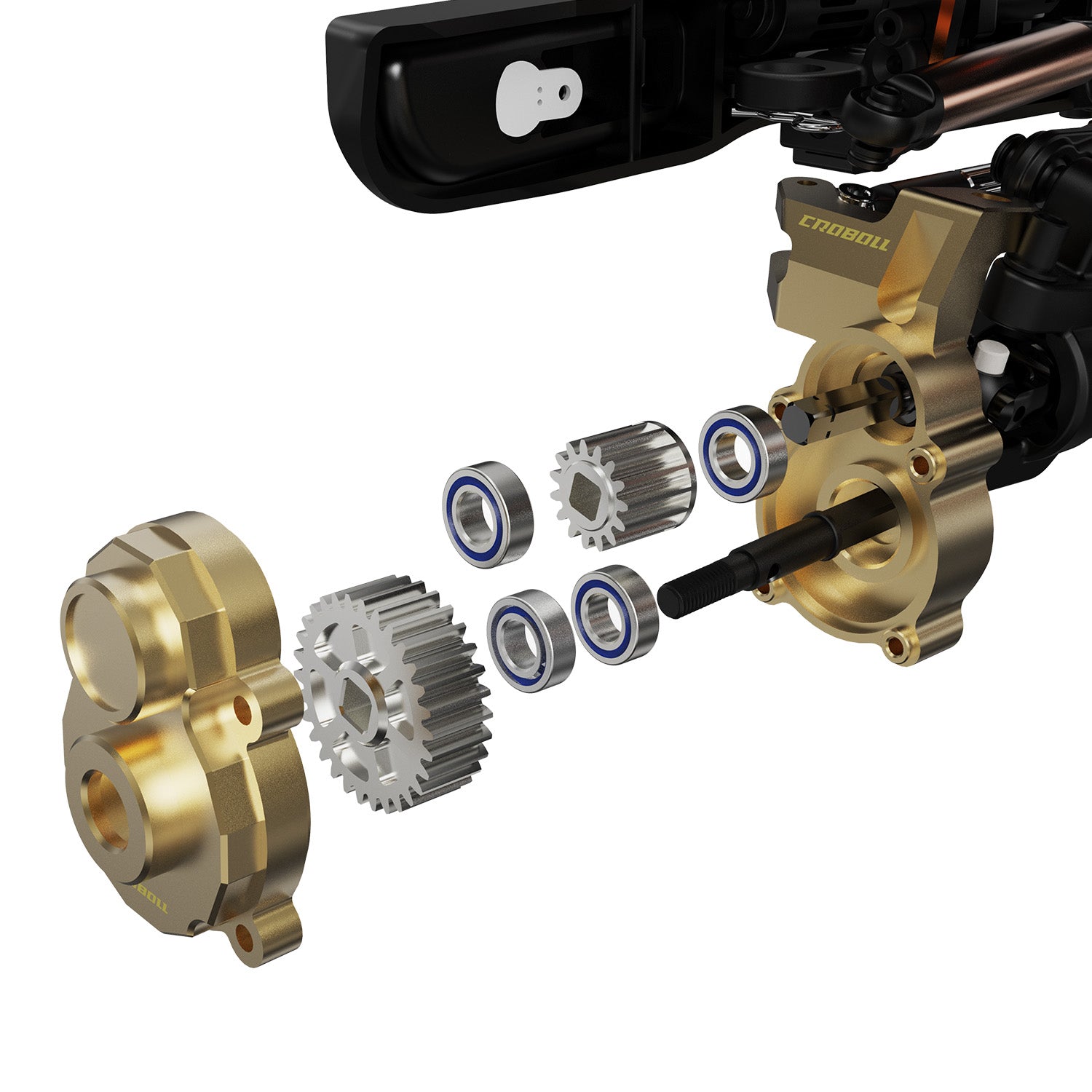 Brass Front Portal drive axle mount(Front) &amp; Portal Housing Inner for 1/7 RC Crawler