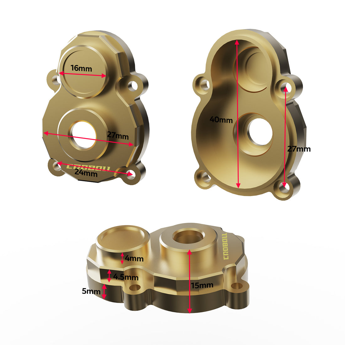 Brass Rear Portal Housing Inner for 1/7 RC Crawler