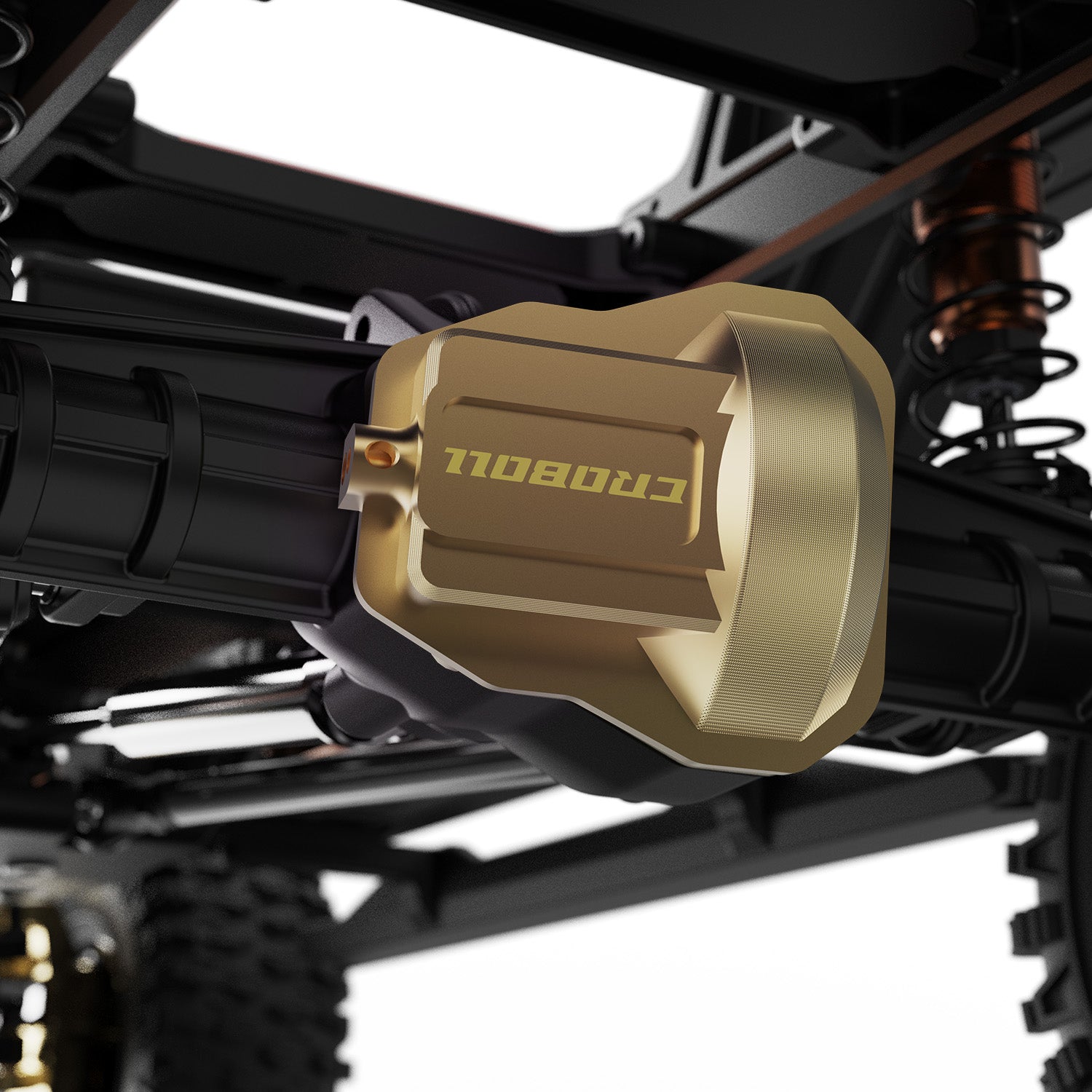 Rlaarlo RC Car Brass Front Rear Axel Diff Covers for 1/7 Crawler