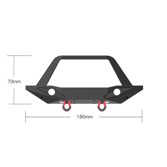 Stubby Front Bumper with Bull Bar Hoop for MK-07