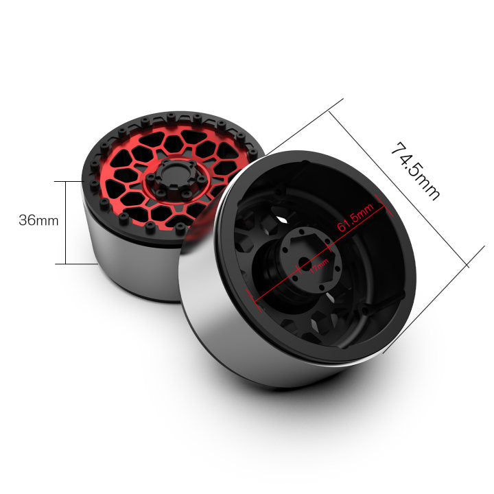 Rlaarlo RC Car Aluminum Wheel Hub(4pcs) for 1/7 RC Crawler